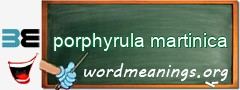WordMeaning blackboard for porphyrula martinica